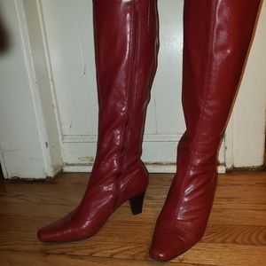 Aerosoles tall red boots!